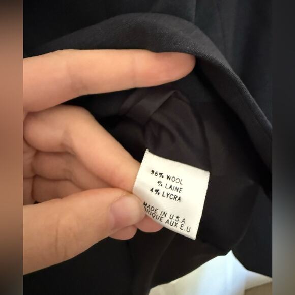 Theory Women's Navy Blue Single Button Blazer Wool Lycra Blend Size 2 - Picture 6 of 7